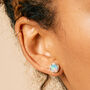 Maya Opal Stud Earrings Sterling Silver Or Gold Plated, thumbnail 1 of 12