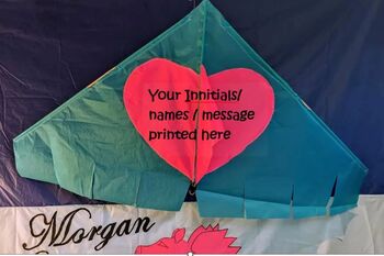 Personalised Delta Kite Love Is In The Air, 2 of 6