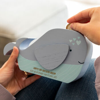 Personalised Whale Money Box Gift, 2 of 5