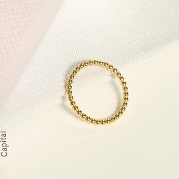 18k Gold Vermeil Plated Bobble Ring, 5 of 7