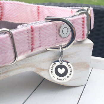 Personalised Heart Dog ID Name Tag, 2 of 3