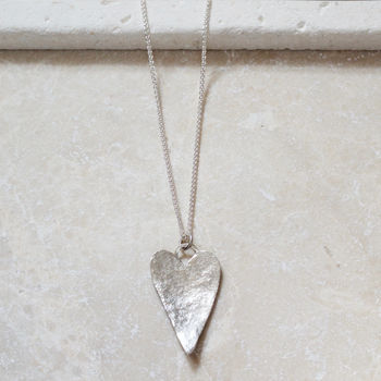 Handmade Recycled Silver Heart Necklace, 4 of 12