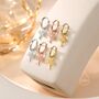 Sterling Silver Tree Charm Huggie Hoops, thumbnail 2 of 11
