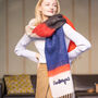 Hand Felted Chunky Colour Block Stripe Scarf, thumbnail 2 of 11