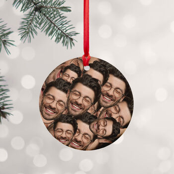 Personalised Face Photo Christmas Ornament, 5 of 6