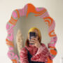 Wavy Mirror Orange And Pink, thumbnail 4 of 8