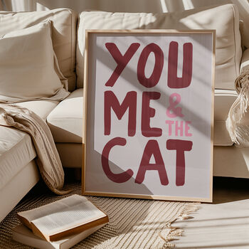 You, Me And The Cat Print, 7 of 12