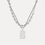 Gold Hammered Pendant Necklace Set With Mariner Chain, thumbnail 10 of 11