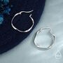 Large Mobius Hoop Earrings In Sterling Silver, thumbnail 4 of 12