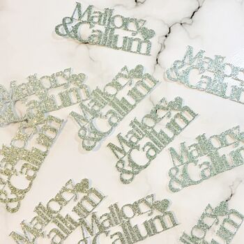 Personalised Wedding Anniversary Name Table Decoration, 4 of 10