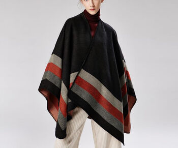 Personalised Striped Border Poncho, 4 of 5