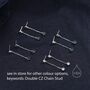 Black Cz Dangle Chain Stud Drop Earrings, thumbnail 4 of 12