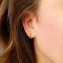 Dainty Laurel Hoop Earrings, thumbnail 2 of 4