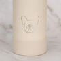 French Bulldog 30oz Water Bottle With Removable Dog Bowl In Grey/ Cream/ Pink, thumbnail 8 of 9