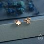 Mismatched Card Suit Spade With King Stud Earrings In Sterling Silver, thumbnail 4 of 12