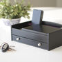 Men's Black Wood Valet Tray With Jewellery Storage, thumbnail 4 of 4