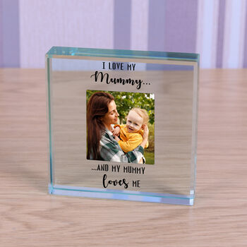Personalised I Love My Mummy Glass Token For Mum, 4 of 4