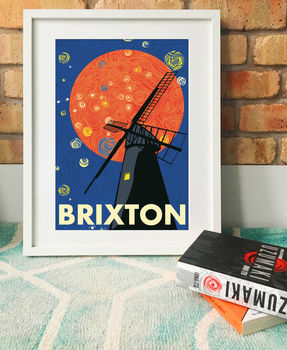 London Prints The Brixton Windmill Art Print, 2 of 4