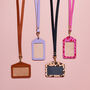 Personalised ID Badge Holder With Leather Lanyard, thumbnail 2 of 6