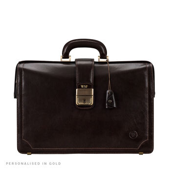 Personalised Leather Executive Briefcase 'Basilio', 3 of 12