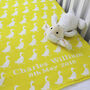 Personalised Knitted Duck Baby Blanket, thumbnail 9 of 12