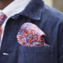 Mens Red Berry Pocket Square, thumbnail 1 of 5
