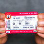 Personalised Football Ticket Wallet Insert For Dad, thumbnail 1 of 7