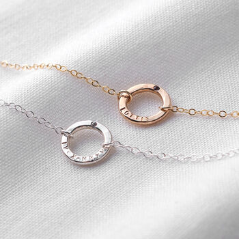 Personalised Mini Birthstone Ring Bracelet, 2 of 5