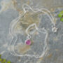 Small Rose Pink Tourmaline Necklace In Sterling Silver, thumbnail 2 of 3