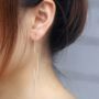 Sterling Silver Chain Threader Earrings, thumbnail 3 of 5