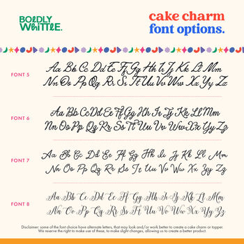 Custom Text Cake Charm Set, 5 of 8