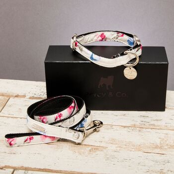 Disley White Pink Floral Collar And Lead Set, 6 of 7