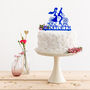 Mr And Mrs Personalised Tandem Bike Cake Topper, thumbnail 1 of 5