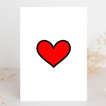 Red Love Heart Valentine's Day Card, 3 of 6