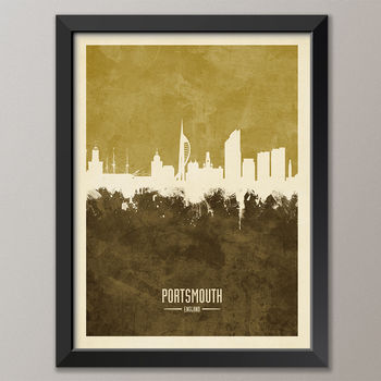Portsmouth Skyline Print And Box Canvas, 6 of 6