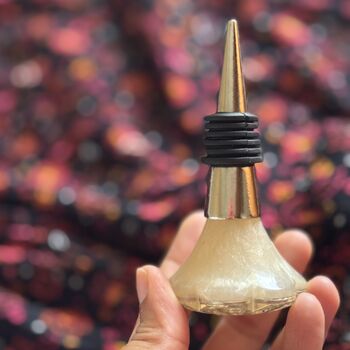 Wine Bottle Reusable Cork, Gold Silver Bottle Closure, 10 of 11