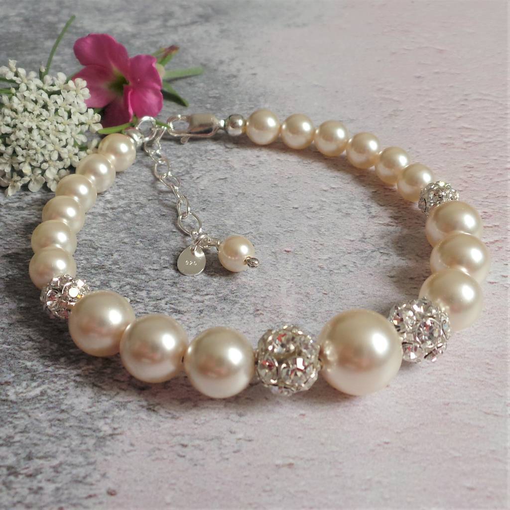 Ella Ivory Pearl Bridal Bracelet By Jewellery Made By Me ...