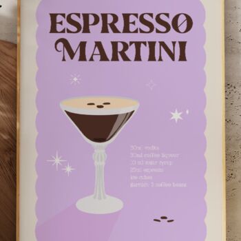 Espresso Martini Cocktail Print, 4 of 4