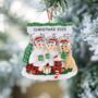 Personalised Fireplace Family With Dog Christmas Decoration, thumbnail 1 of 3