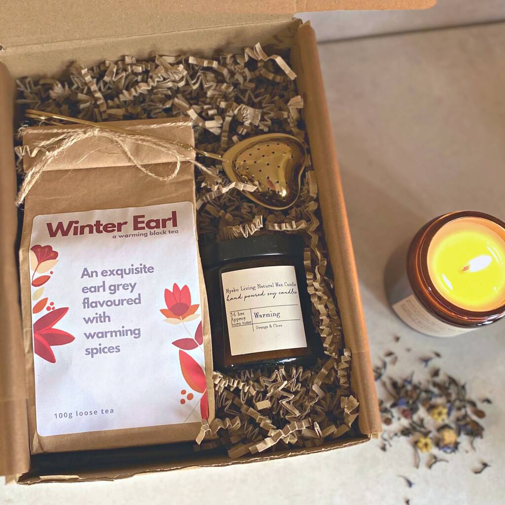 Warming Hygge Tea And Candle Gift Set By Mysko Living