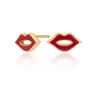 Red Lips Stud Earrings, thumbnail 2 of 5