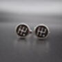 Gear Stick Silver Black Cufflinks Gift For Car Lovers Accessory, thumbnail 5 of 6