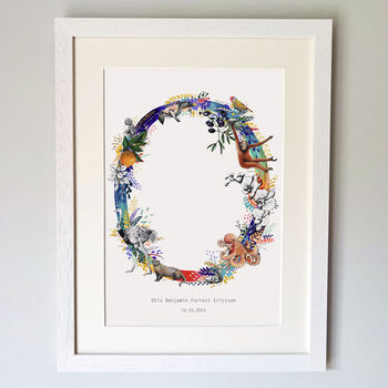 Personalised J To S Bright Wildlife Letter Print, 7 of 12