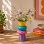 Bright, Fun Hand Painted Vase, thumbnail 1 of 2