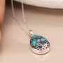 Sterling Silver Jali Copper Turquoise Necklace, thumbnail 2 of 12