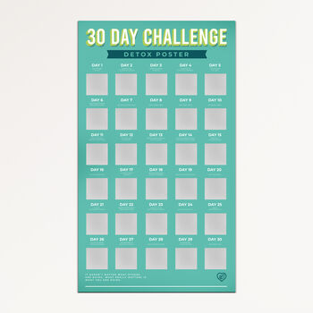 30 Day Challenge Scratch Off Poster, 4 of 12