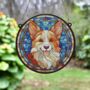 Corgi Stained Glass Effect Suncatcher, thumbnail 3 of 3