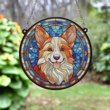 Corgi Stained Glass Effect Suncatcher, 3 of 3