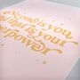 A4 Superpower Typography Nursery Print, thumbnail 2 of 4