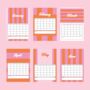 2025 Striped Calendar In Pink, thumbnail 5 of 6